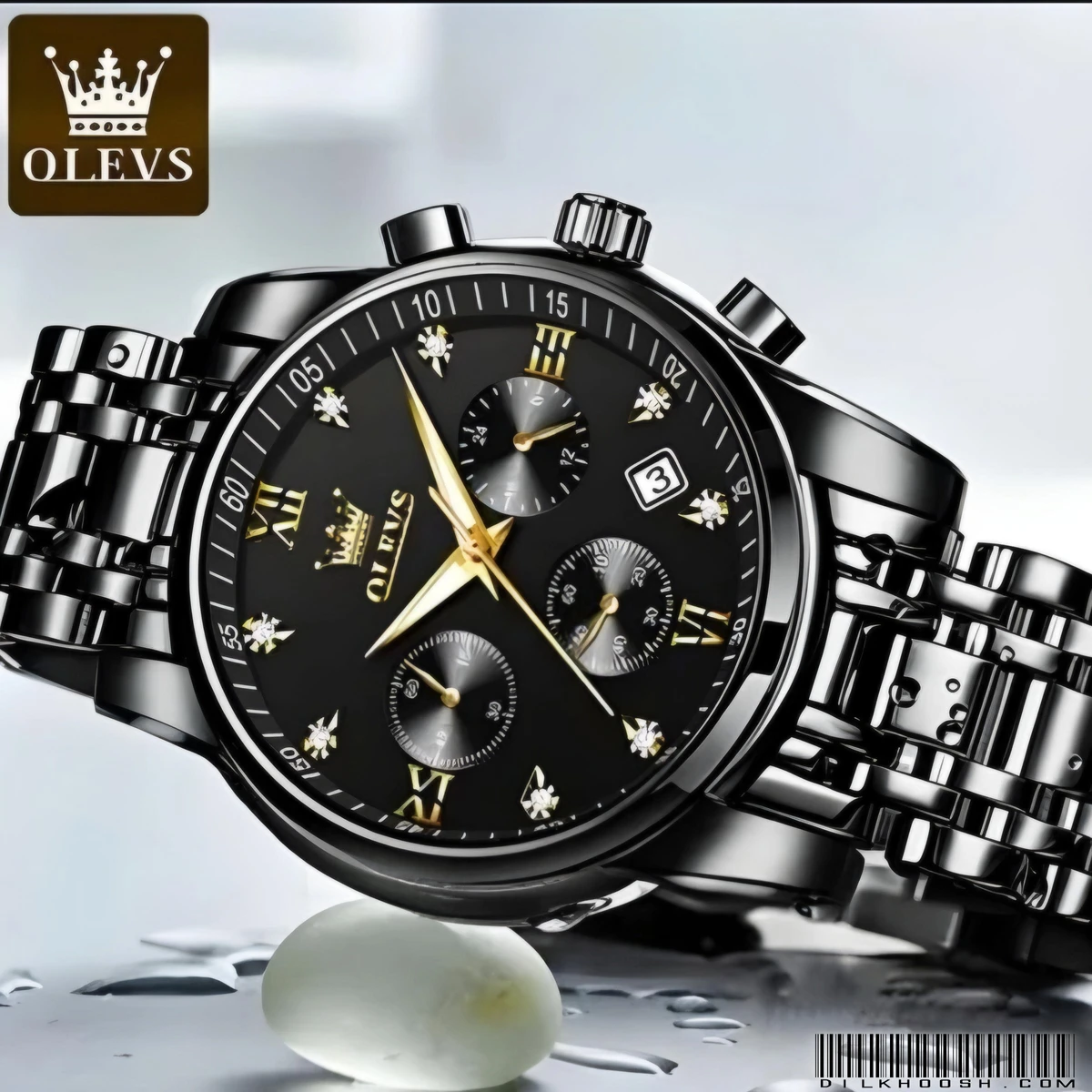 OLEVS 2858 Men Quartz Watch (Full Black)