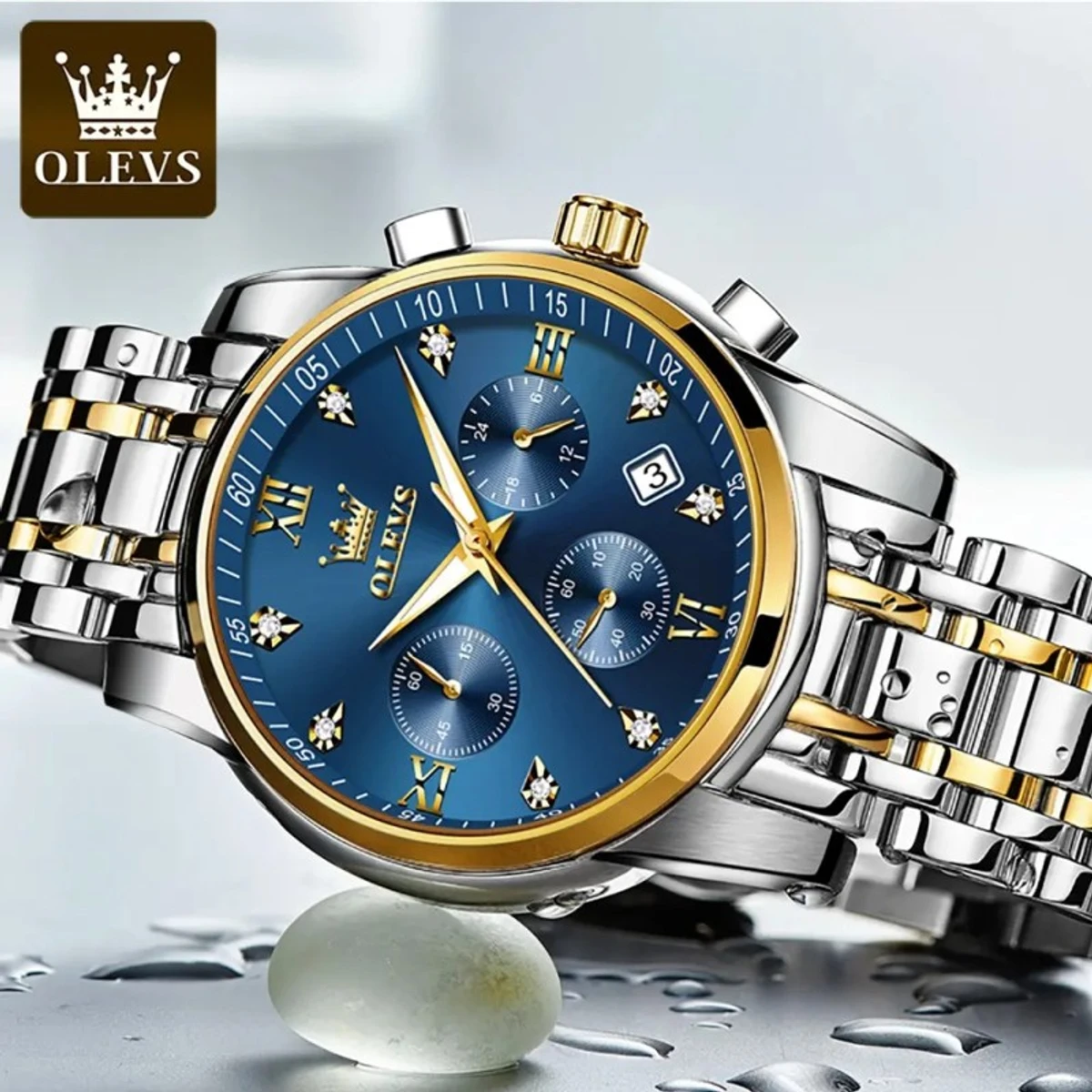 OLEVS 2858 Men Quartz Watch (Blue)