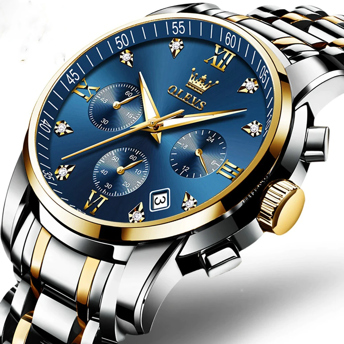 OLEVS 2858 Men Quartz Watch (Blue)