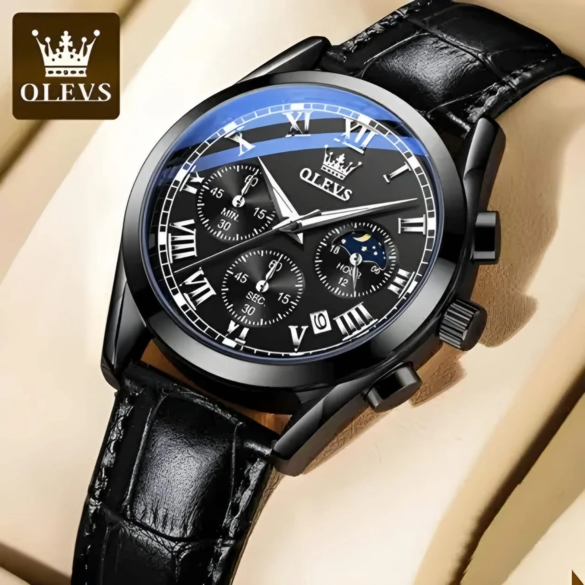 OLEVS 2872 Watch For  Man Analog Quartz Calendar Wrist Watch