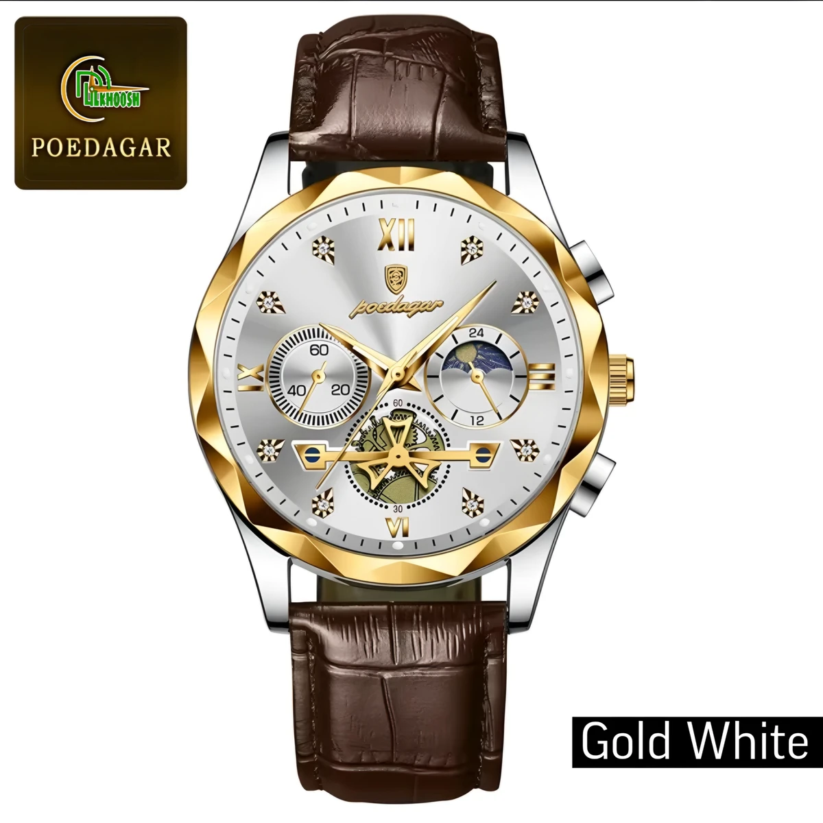 POEDAGAR 996 Artificial leather Luxury Watch for Man