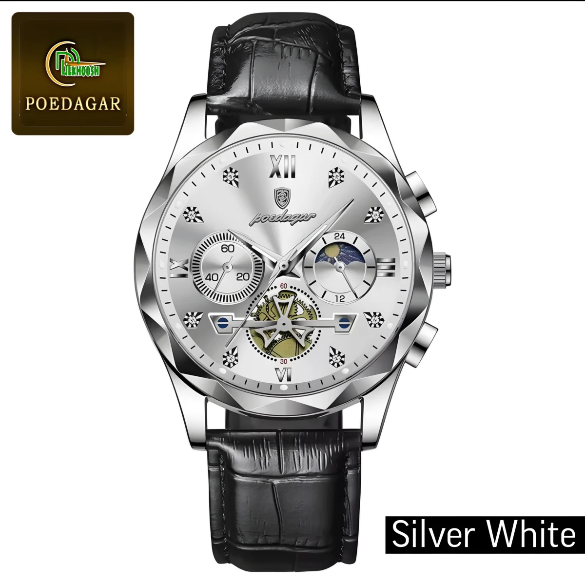 POEDAGAR 996 Artificial leather Luxury Watch for Man - Image 5