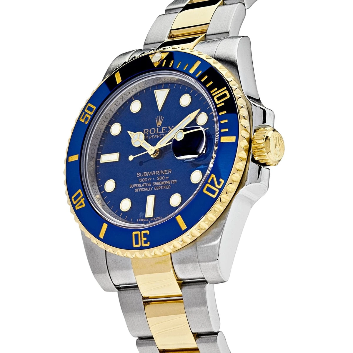 Rolex Submariner PR16233B Two Tone 41mm Mens Replica Watch  (Blue Dial) - Image 4