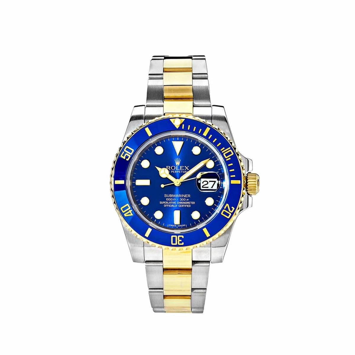 Rolex Submariner PR16233B Two Tone 41mm Mens Replica Watch  (Blue Dial)