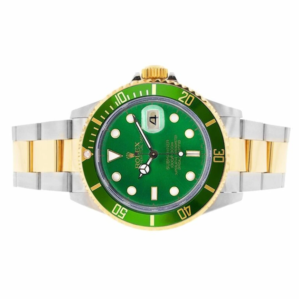 Rolex Submariner PR16233B Two Tone 41mm Mens Replica Watch (Green Dial)