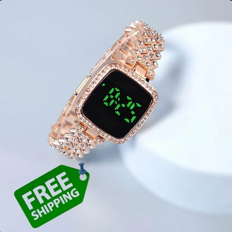 8187 Jewelry Dress Diamond lady Wristwatches Luxury Women LED Touch screen casual Digital electronic watch - Image 4