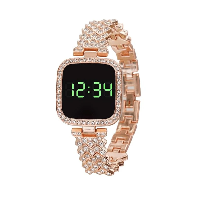 8187 Jewelry Dress Diamond lady Wristwatches Luxury Women LED Touch screen casual Digital electronic watch - Image 5